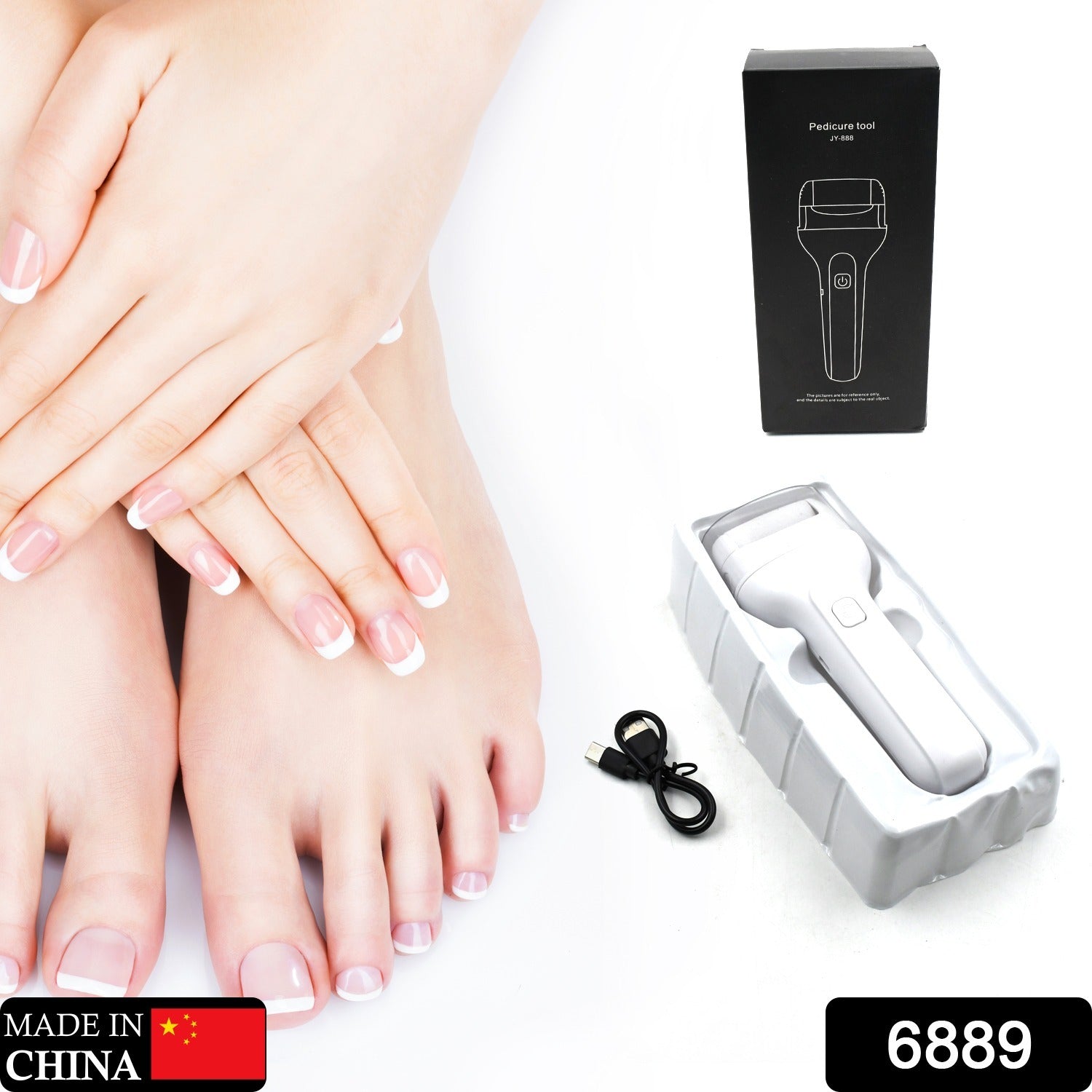 6889 Portable Electric Foot File Heavy Pressure Induction Foot Callus Remover Foot Care Tool Foot Grinder, Rechargeable for Foot Care, Pedicure Device, Callus & Dead Skin Removal 6889 Portable Electric Foot File Heavy Pressure Induction Foot Callus Remover Foot Care Tool Foot Grinder, Rechargeable for Foot Care, Pedicure Device, Callus & Dead Skin Removal